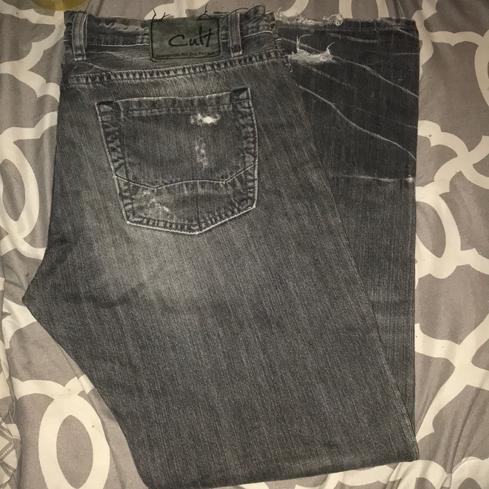 Cult gray an black jeans
